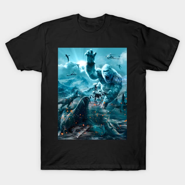 Jurassic Kong T-Shirt by SAN ART STUDIO 